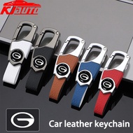 GAC Car Keychain Leather Key Fob Holder with Hidden Mini Knife Metal Key Ring Hook For GAC Trumpchi 