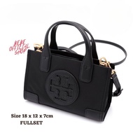 TB Ella Micro Nylon Tote Black Women's Bag / TB Micro Nylon Bag / TB Women's Sling Bag