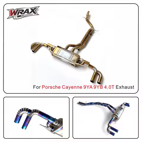 WRAX for Porsche Cayenne 9YA 9YB 4.0 Exhaust Direct Bolt-On No Welding Catback X Tube Valve Control 
