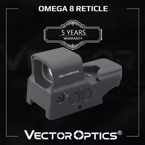 Vector Optics Omega 1x Tactical Reflex 8 Reticle Red Dot Sight Scope US Design in High End Quality f