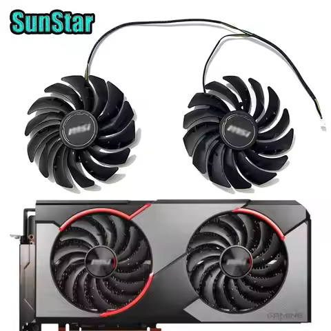 New 2pcs 95MM PLD10010S12HH Graphics Card Cooling Fan For MSI Radeon RX 5700XT RX 5600XT GAMING X GP