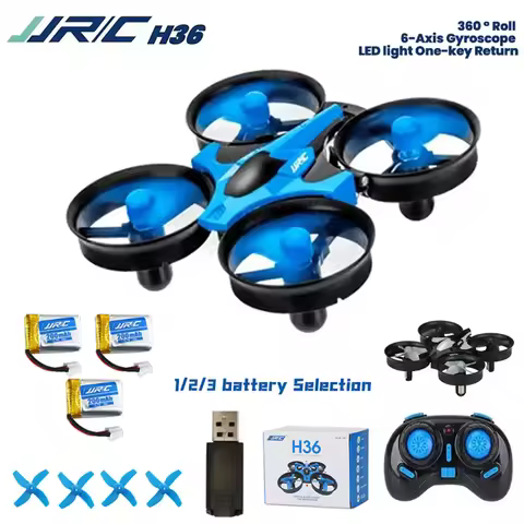 JJRC H36 Mini Rc Drone 2.4G 6-axis 1/2/3 Batteries Headless Mode Collision Helicopter 360° Flipping 