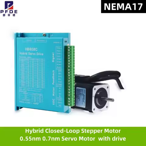 NEMA17 Hybrid Closed-Loop Stepper Motor 0.55nm 0.7nm Servo Motor 2-Phase with HBS57S/HB808C Driver