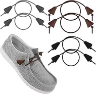 3 Pairs Elastic Shoe Laces for Hey Dude Shoe,Bungee Stretchy Shoelaces No Tie,Stretch Strings Replac