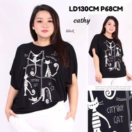 Hanzzelo Ld130 Jumbo blouse bigsize batwing spandex rayon XXL