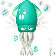 Mainan Sotong Menari Merangkak Elektrik - Lampu & Muzik LED, Mainan Masa Perut Boleh Dicas Semula US