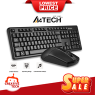 A4tech 3330N Silent Click Wireless Keyboard and Mouse Black