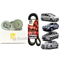 GAIDO Proton Saga BLM,Persona,Gen2,Exora (Campro),Waja (Campro) Fan Belt Tensioner Bearing+Fan Belt 