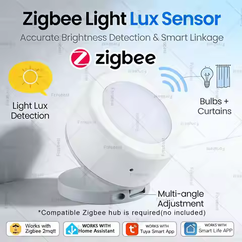ZigBee Light Sensor Luminance Sensor ZigBee Beam Sensor Smart Home Automation App Control Tuya 2MQTT