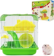 BPS-1326 Hamster Cage Mini House Chalet Hamster with Feeding Bowl Drinker Wheel Special Random Color
