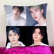 หมอนอิงสั่งทำ ใส่ได้4รูป หมอนอิงขนนุ่ม หมอนอิงโซฟา หมอนอิงในรถ หมอนอิง Cushions Wang Yibo หวังอี้ป๋อ