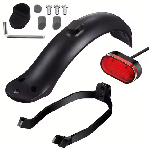 Scooter Rear Mudguard,Rear Fender Bracket with Taillight for Xiaomi Mi M365 1S Pro Electric Scooter,