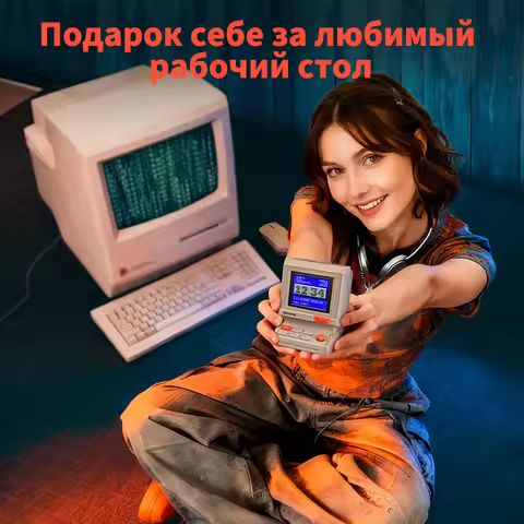 Divoom MiniToo Speaker retro mini PC style pixel alarm clock Bluetooth speaker with white noise, des