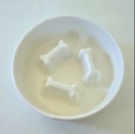 白色陶瓷骨頭造型防吞噬狗用慢食碗