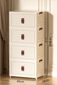 45-75cm Wide Folding Storage Cabinet Large Capacity Household Bedroom Clothes Toy Storage Bins Floor