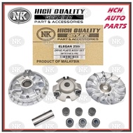 DRIVE PLATE PULLEY ASSY SET (FRONT & REAR) - MODENAS/ KYMCO - ELEGAN 250i/ ELEGAN 250/ ME 250 - 2301