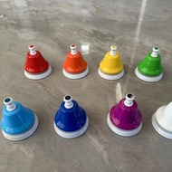 Color 8-Tone Class Bell Early Education Eight-Tone Press Clock Orff Musical Instrument Hand Press Be