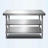 3-layer stainless steel worktable kitchen stove rack packing table