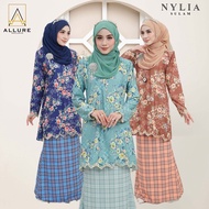 Haya Couture Set Baju Kurung Sulam Nylia 2025 Mango 8D Ibu Anak Sedondon