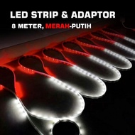 Lampu Led Strip 7M METER Selang 3528 2835 220v 5050 Outdoor RGB Merah Putih