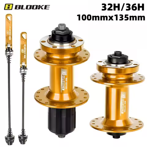BLOOKE Mountain Bike Ball Hubs 7/8/9/10/11 Speed 32-36 Holes MTB Quick Release Six Spike Disc Brake 