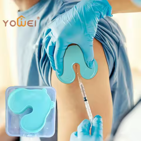 4pcs/Box Injection Aid Pads Syringe Help Pain Blocker Syringe Pain Reducers Injection Assistant Pad 