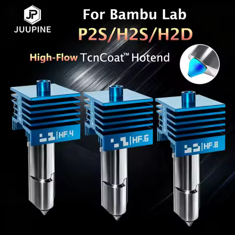 Upgrade TcnCoat for Bambu Lab P2S H2D H2S Hotend High Flow Bambulab Nozzle 0.4 0.6 0.8 Hot End Quali