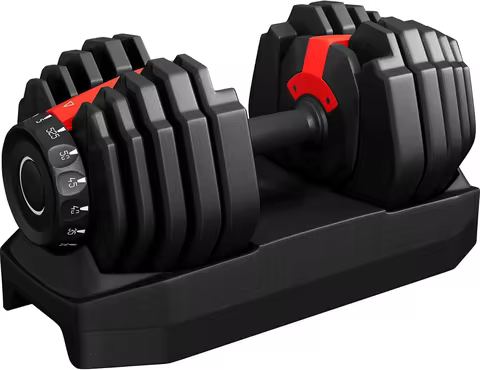 Adjustable Dumbbell Set 52.5 LBS Adjustable Dumbbells Fast Adjust Dumbbell Weight Set with Anti Slip