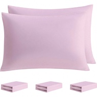 6pcs Standard Size Solid Color Pillowcase Set, 20x26 Envelope Closure Pillowcases, Soft Solid Color 