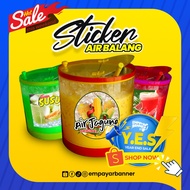 STIKER AIR BALANG MATERIAL WHITE STICKER, SAIZ 10X10 INCH