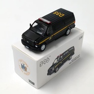 1: 64 Ford E-Series Vans NYPD Alloy Simulation Car Model Collection Ornaments 596 Out of Print Car M