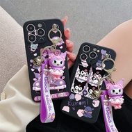 Casing For Huawei Y9S Y6S Y7A Y5P Y6P Y7P Y8P Y9 prime 2019 Y7 Pro 2018 Y Max Phone Case Soft TPU Cute Cartoon Kuromi Anti-fall Silicone Cover With Key Lanyard