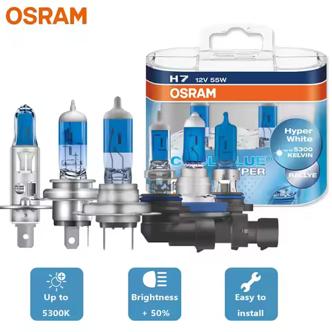 OSRAM Car Halogen H7 H4 H11 H1 HB3 9005 HB4 9006 Cool Blue Hyper Headlight Hi/Lo Beam 5300K 12V 55W 