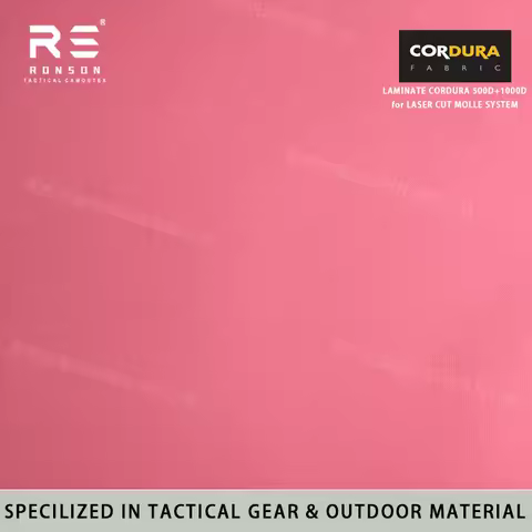 Pink Color 500D+1000D Squadron Durable Cordura Laminated Combined Fabric Tactical Laminated Fabric f