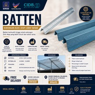6 meter batten 0.45mm Biru Batten bumbung zink atap awning grade A rumah kilang kebun