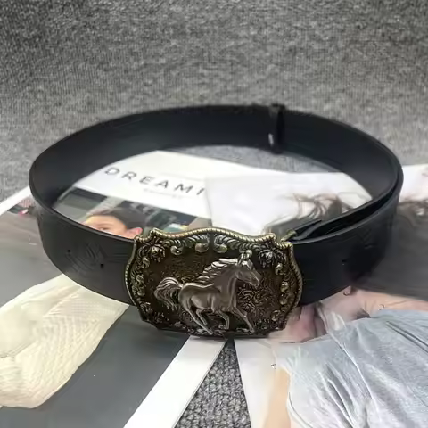 Women Man Y2K Punk Rock Belt Hip Hop Harajuku Leather Embossed Belt Waistband