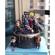 avengers 6pcs set cake topper(6in 1)