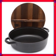 Thick Old-fashioned Cast Iron Pan Double Ear Pan Uncoated Cast Iron Pan Cooker Double Ear Iron Pot Household Frying Pan Non Stick Pan