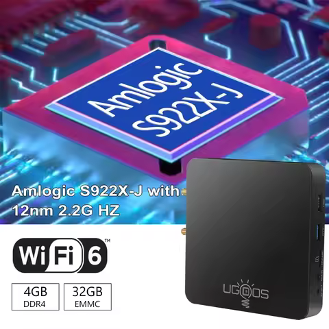 UGOOS AM6B PLUS Amlogic S922X-J Android 9.0 Smart Tv Box 4GB 32GB 2.2Ghz WIFI6 1000M Set Top Box 4K 