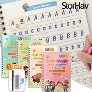 Children Practice Sticker Free Pen 4 Books/Set of Paintings English Magic Exercise Books