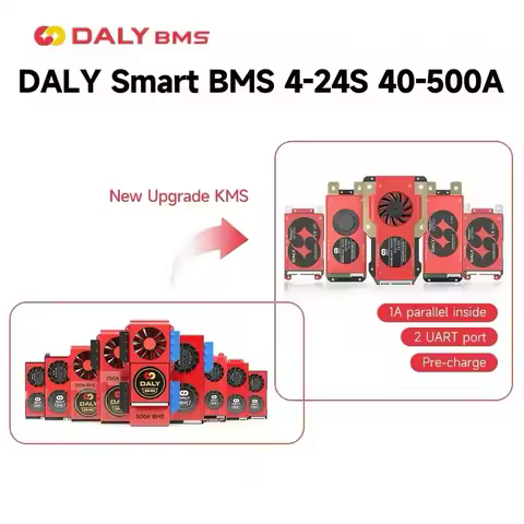 2025 Daly Smart BMS 3S~20S Li-ion LiFePO4 Bluetooth BMS 12V 24V 36V 48V 60V 40A 60A 100A 200A 300A 5