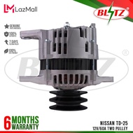 NISSAN TD-25 12V/60A 2 PULLEY BLITZ ALTERNATOR ASSEMBLY 6 MONTHS WARRANTY