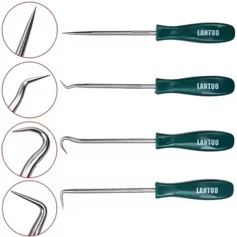 4Pcs Oil Seal Screwdrivers Set Car Auto Vehicle Pick Hooks for Garages General-Plumbers Mechanics Wo
