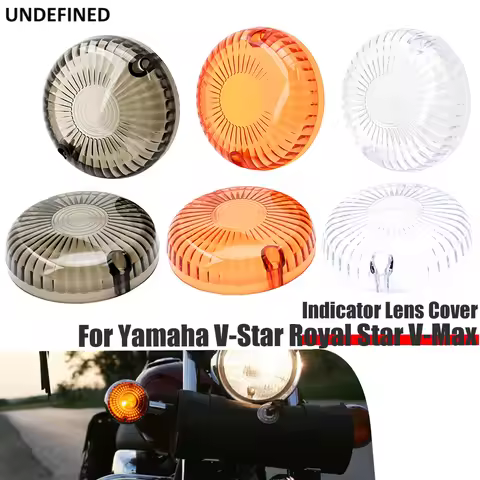 for Yamaha V-Star 1100 650 Royal Star V-Max Cruisers All Year Turn Signal Lights Indicator Lens Cove