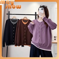 XL~4XL Meixiu Dress Camp Large Size Women's Knitwear Women Plus Fake Two-Piece Autumn Fashion Slimme