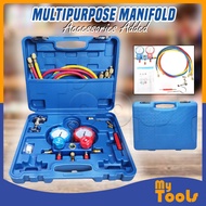 R22 / R134a / R404a / R410a Multipurpose Manifold Gauge Set (Accessories Added)