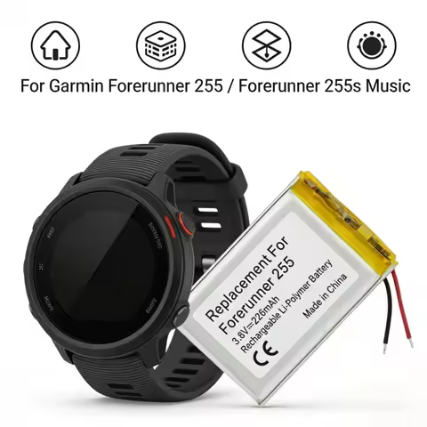 For Garmin Forerunner 255 255s Music Watch Battery