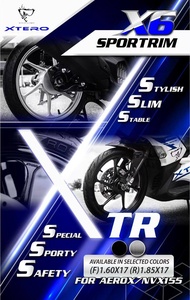Xtero X6 Yamaha Y15ZR 1.6 1.6 @ Nvx V1 V2 Aerox Rim 1.6 1.85 17inci Sportrim Sport Rim CNC Forged Alloy Rim