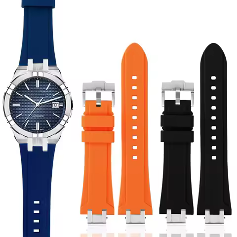 For MAURICE LACROIX AIKON Rubber Strap Connector AI6008 6038 6007 Bracelet Quick Release Metal Steel