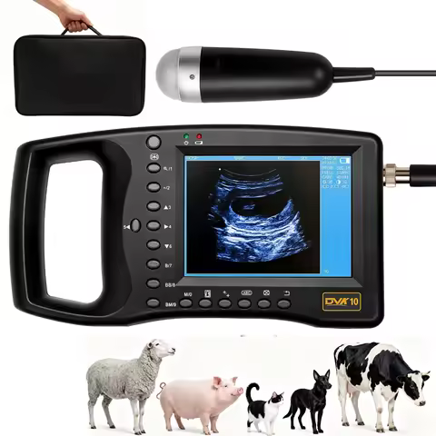 Portable Veterinary Ultrasound Scanner, Vet Pregnancy Ultra Machine with 3.5MHz Convex Probe for Pig